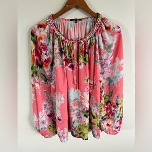 KOBI HALPERIN BLOUSE PINK FLORAL XXL
